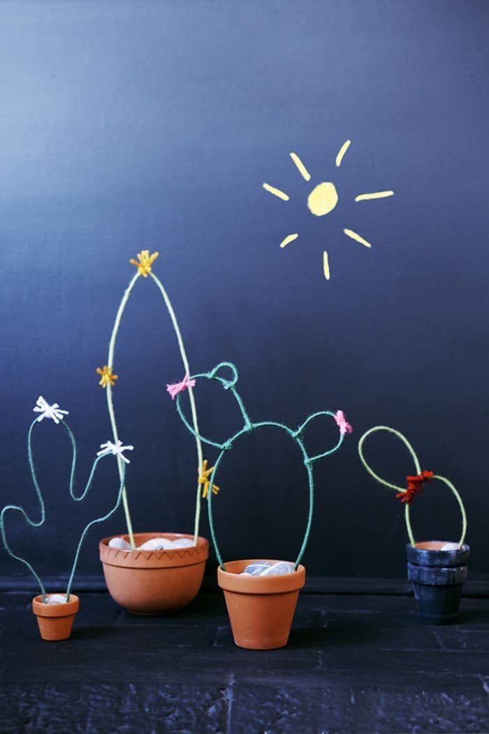 cactus hechos con alambre