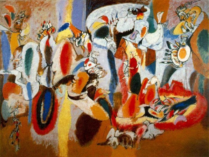 cuadro pintura ashley gorky expresionismo abstracto action painting pintor nueva york anos 40