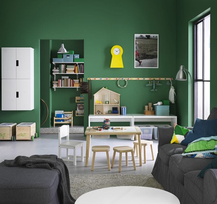 habitacion verde niños catalogo IKEA 2017