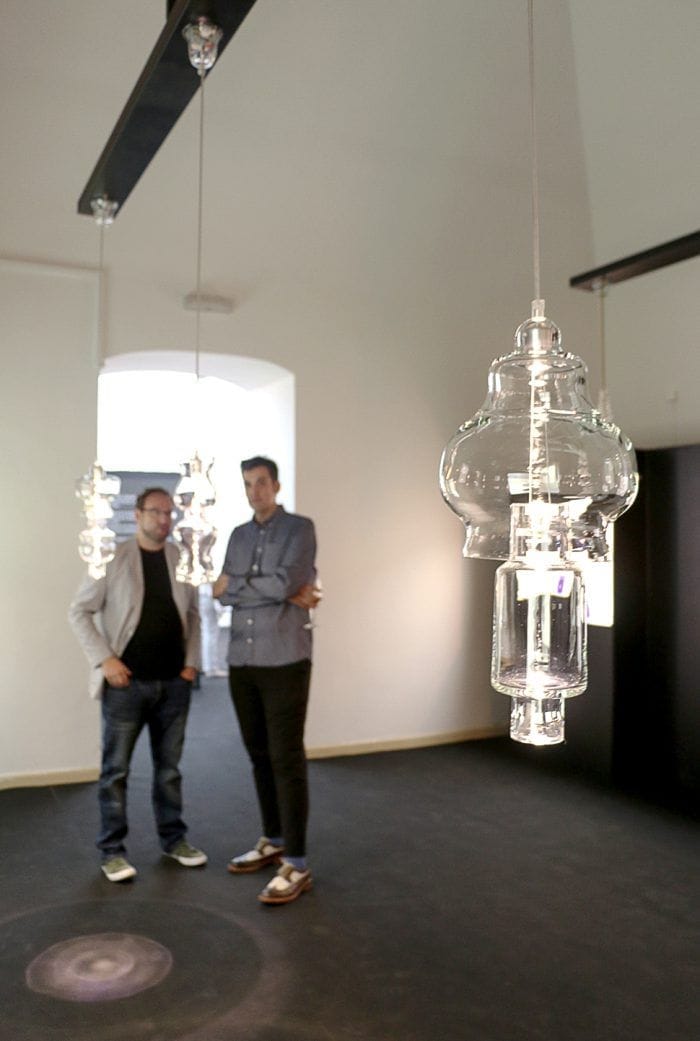 lamparas cristal diseño jarrones