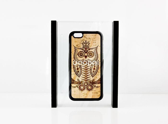 diseño buho carcasa woodmi dibujo