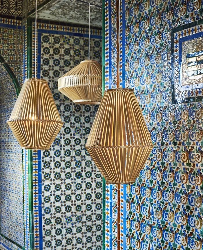 lampara bambu techo ikea jassa