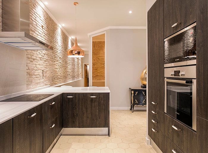 cocina moderna marron wengue