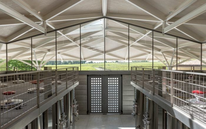 estructura bodegas boveda a dos aguas en viñedo nave industrial moderna