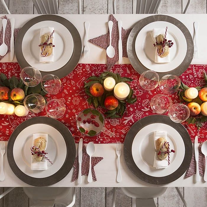 mesa navideña estilo nordico