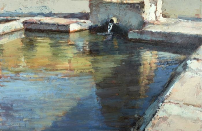 caño en pilon con agua pintura