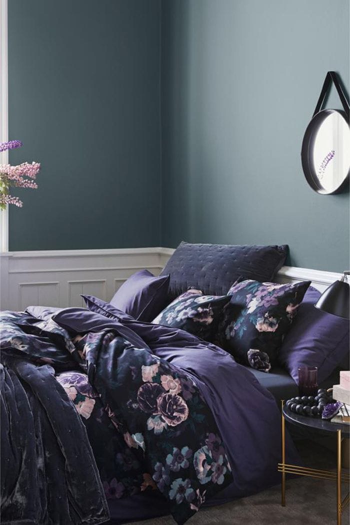 diseño en purpuras ropa de cama