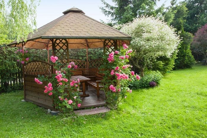 casa para cenar en jardin