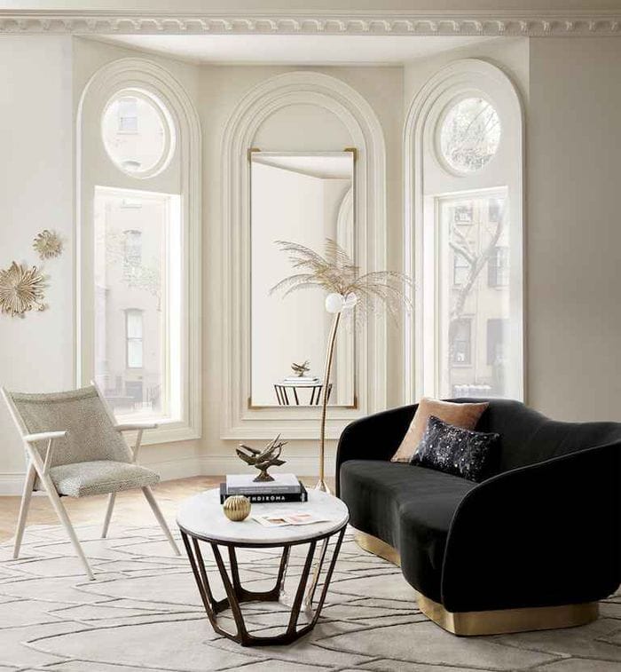 sofa terciopelo gris CB2