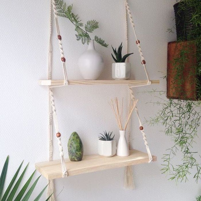 decoracion bohemia estanterias