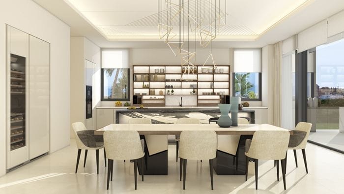 comedor vivienda lujosa en Marbella