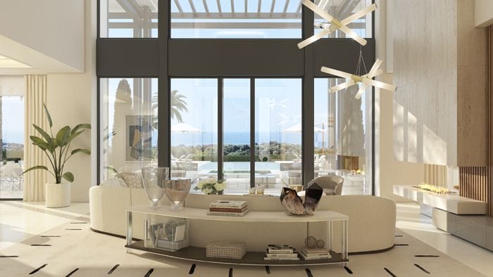 Diseño interior de una casa de lujo en Marbella