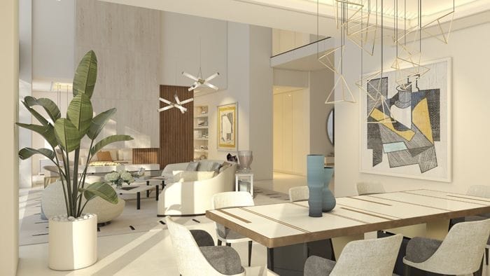 mesa comedor vivienda lujosa en Marbella