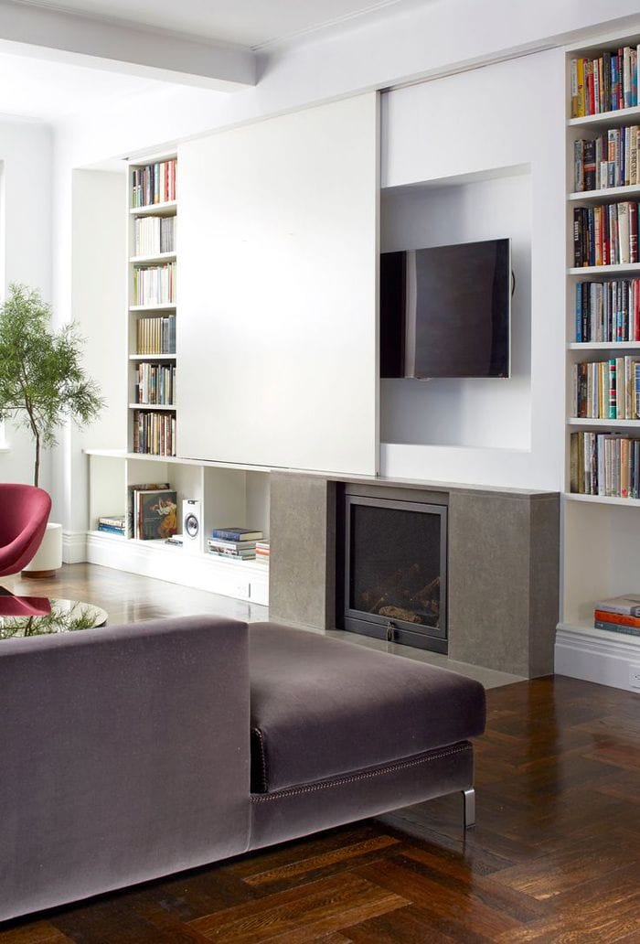 esconder television tras panel