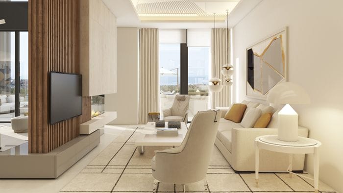 sala television vivienda lujosa en Marbella
