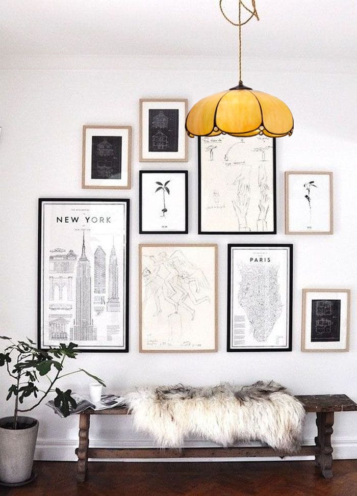 lampara tiffaby en espacio moderno