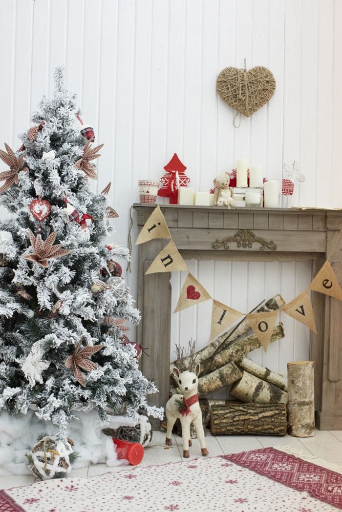 Decoración de chimeneas en Navidad