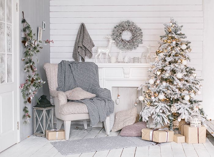 Decoración de chimeneas en Navidad