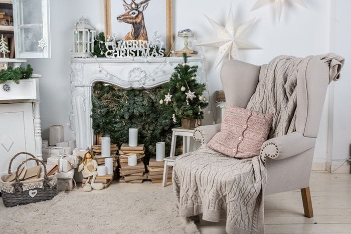 chimenea victoriana navidad