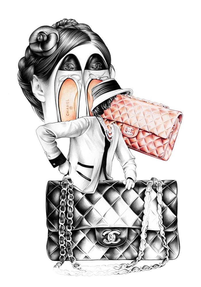 ilustracion clasicos bolsos de chanel