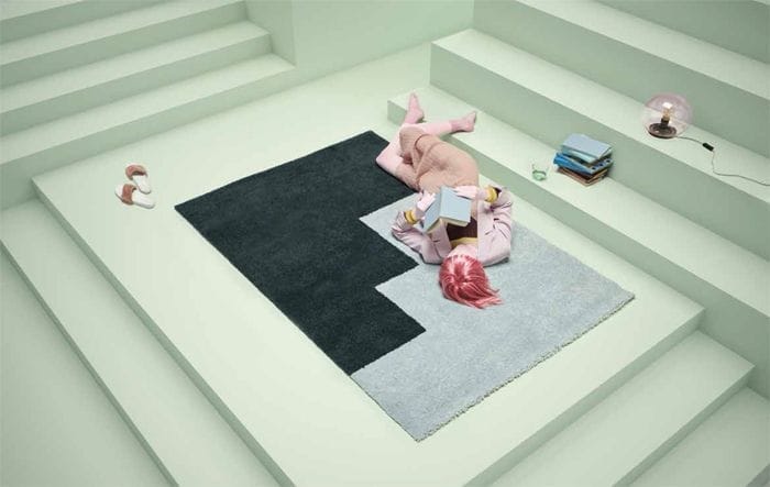 alfombra bicolor ikea