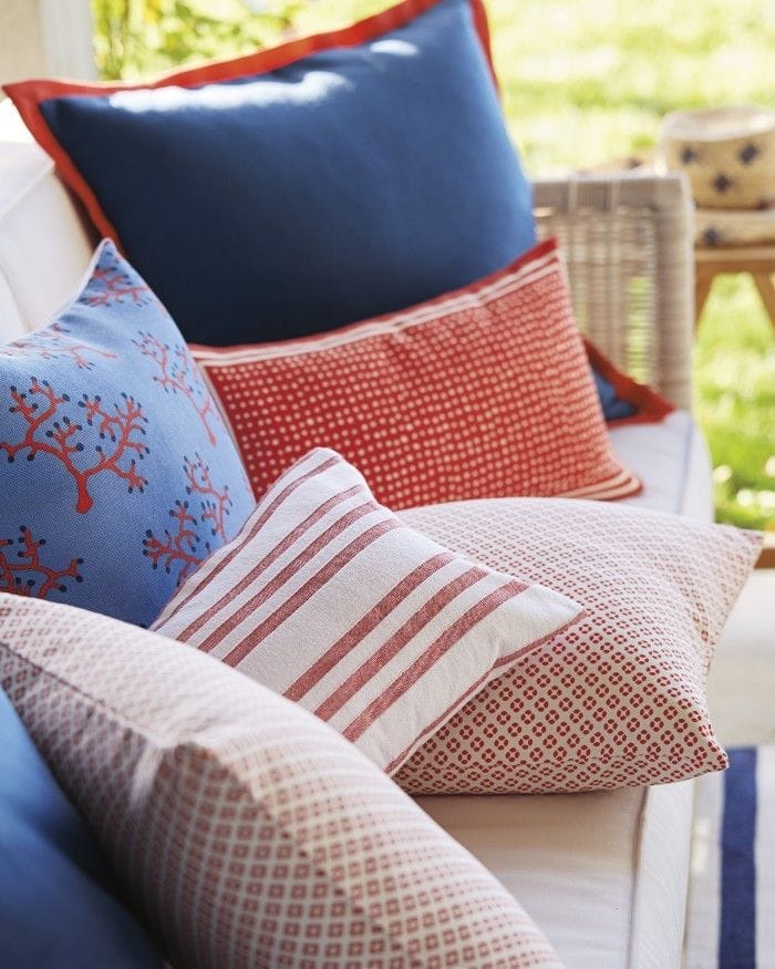 Almohadas estampado coral
