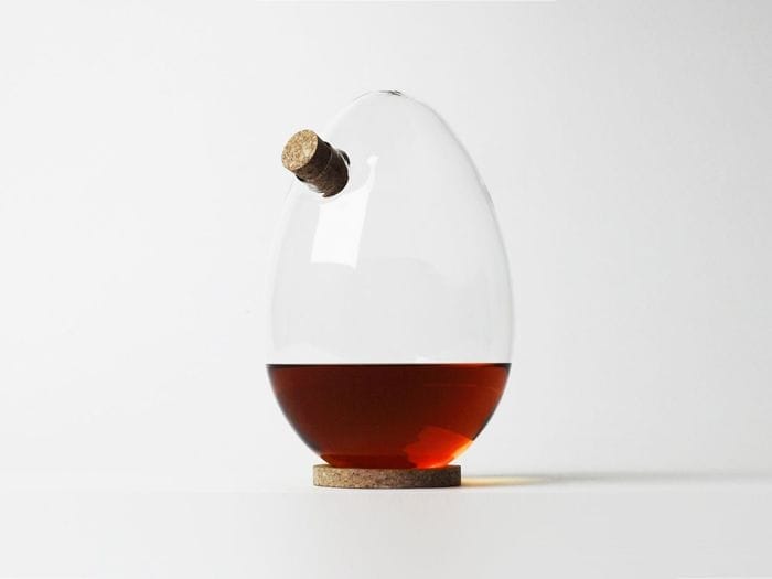 botella cristal huevo vidrio