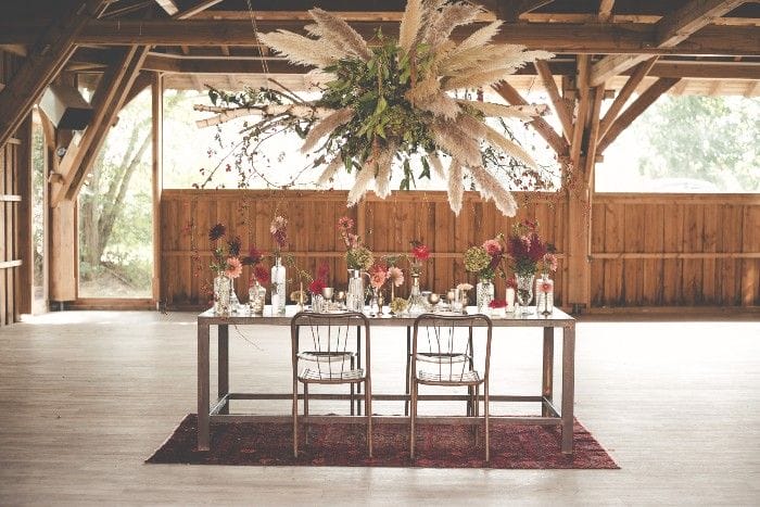 decoracion metal en boda