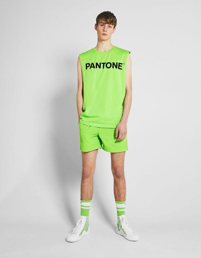 verde camiseta sin mangas