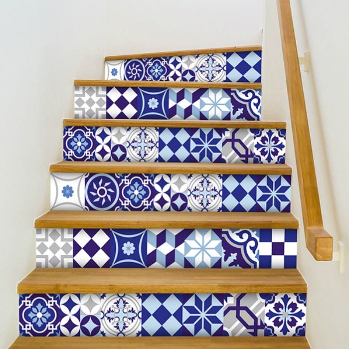escalera azulejos personalizado vinilo