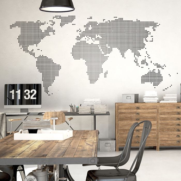 vinilo mapamundi estudio