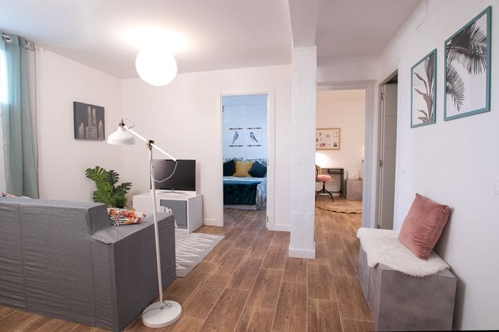 vista general piso reformado nordico