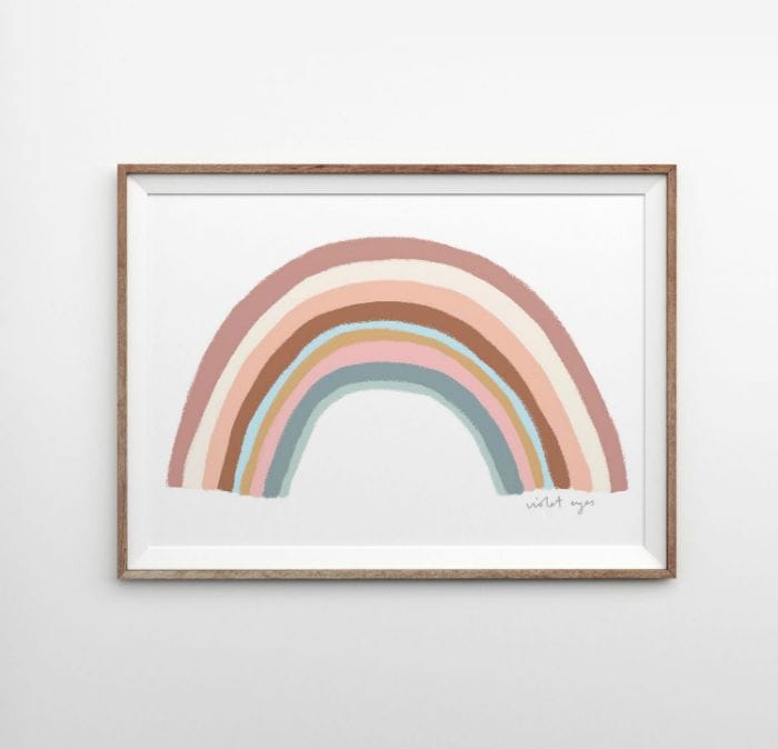 marco arco iris tonos pastel