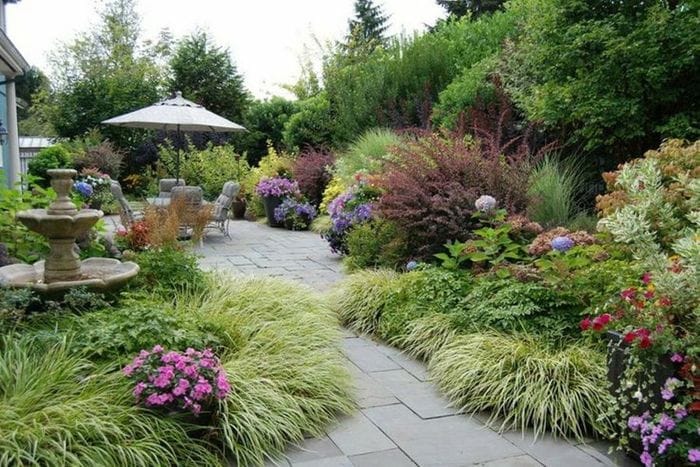 paisajismo jardin silvestre con flores