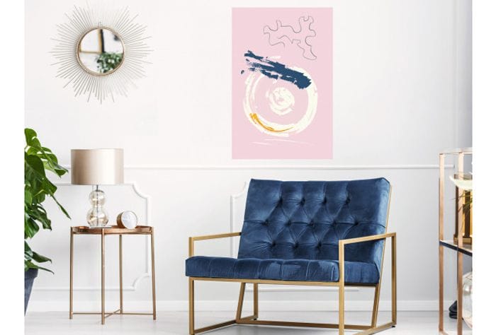 decoracion paredes cuadros rosas