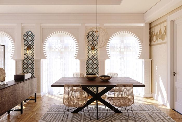 ventanas arabescas con teselas oriente