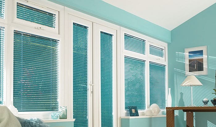 persianas turquesa venecianas aluminio