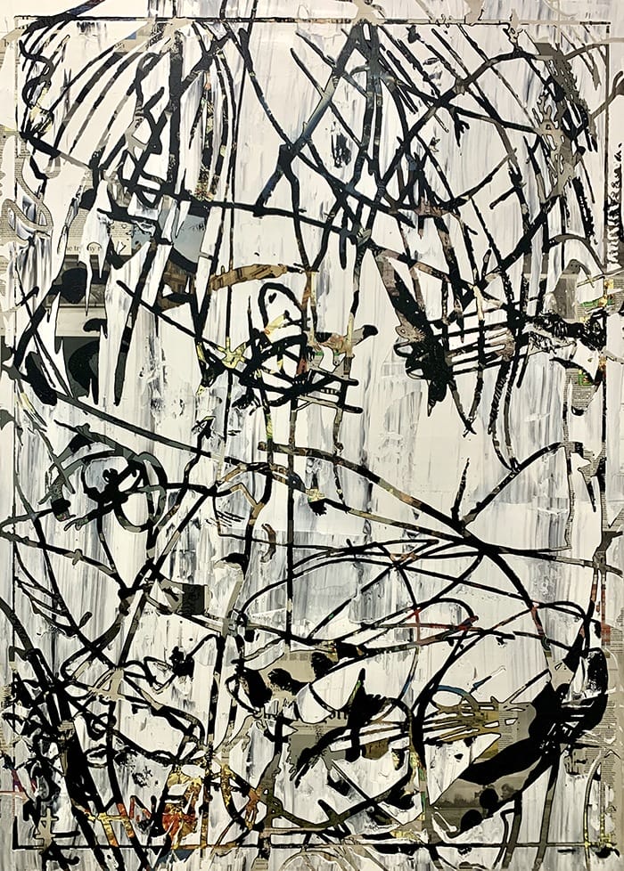 pintura abstracta linea negra
