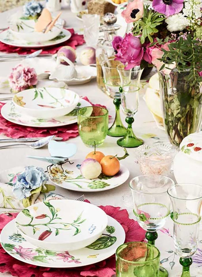 decoración de primavera mesa