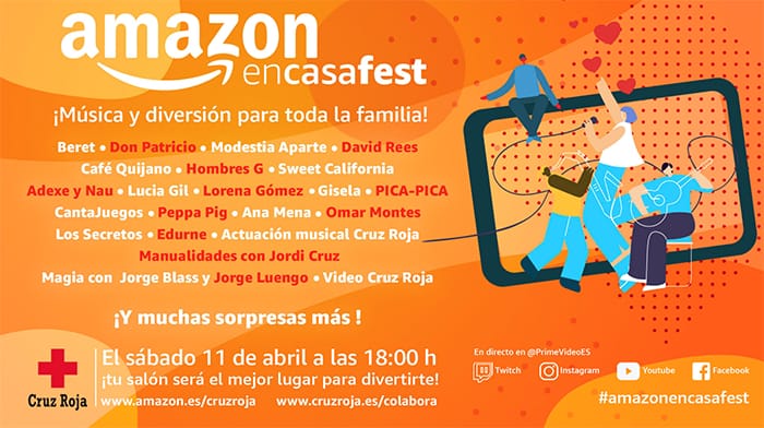 #AmazonEnCasaFest festival musical familiar online covid 19
