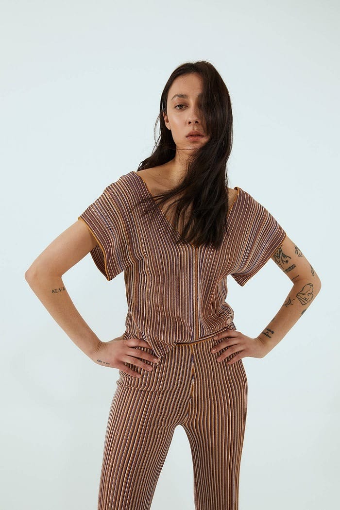 conjunto a rayas de canale