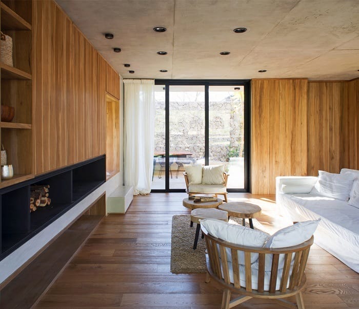 madera en la arquitectura, interior de casa