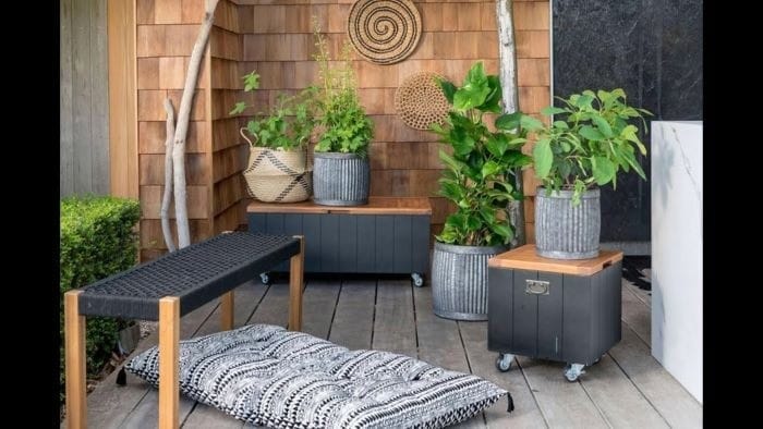 terraza con plantas