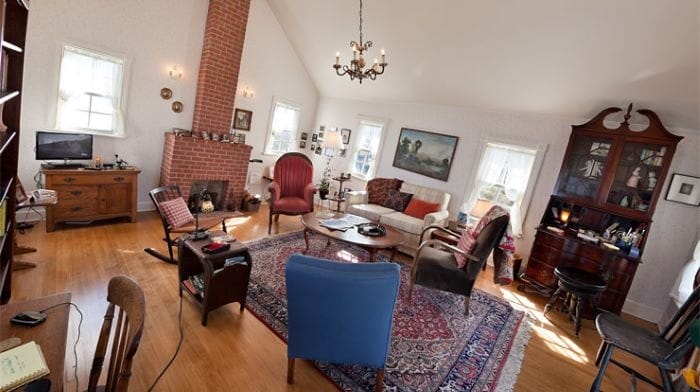 Interior de la casa colgada de EEUU