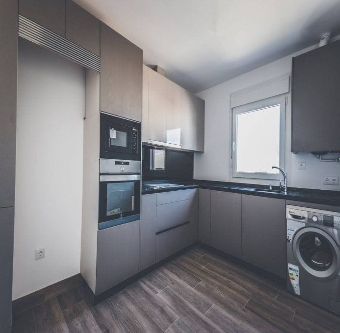 Cocina de una casa prefabricada