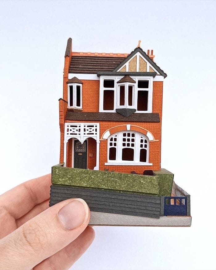 Miniatura de una casa inglesa