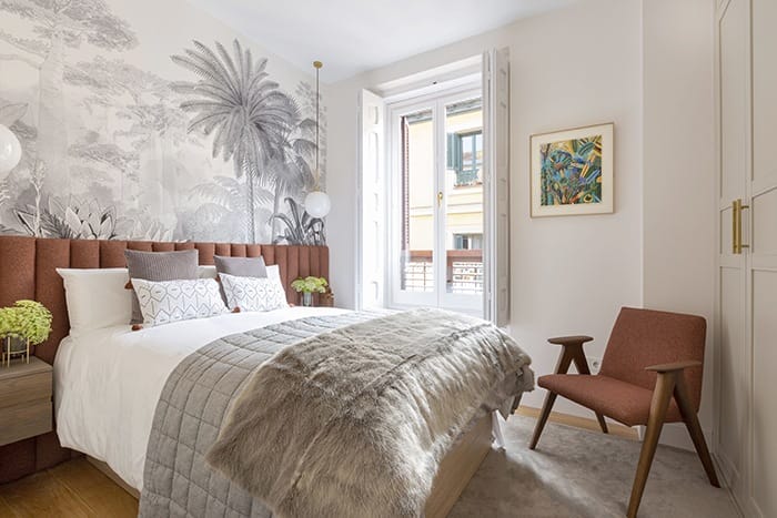 dormitorio mid century modern