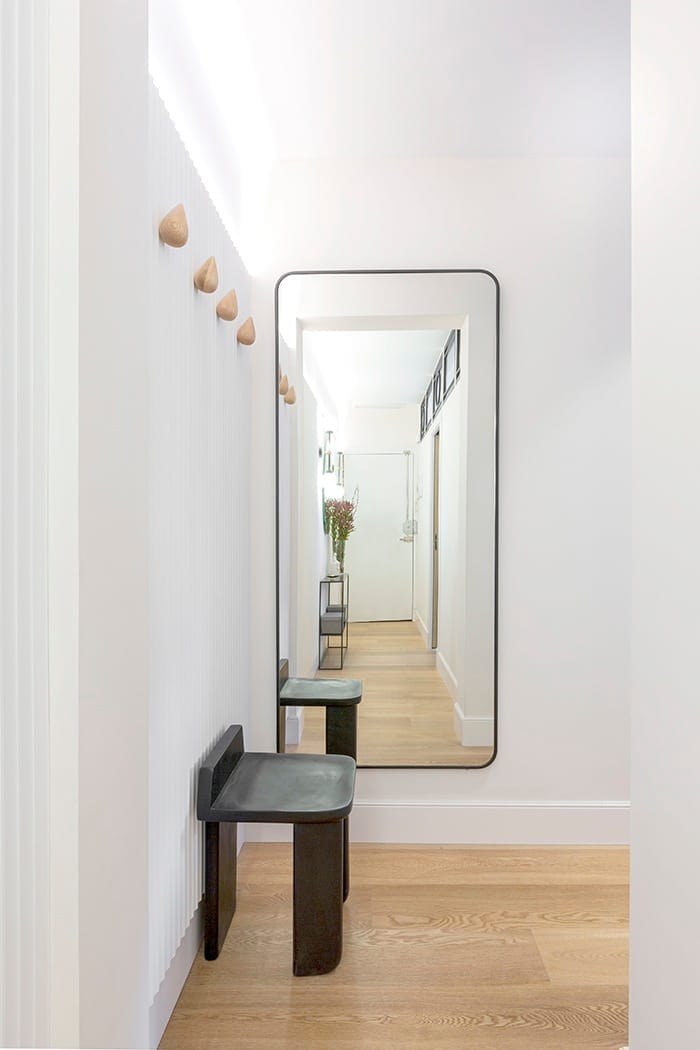 espejo redondeado borde negro