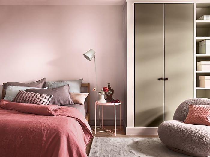 dormitorio combinacion tonos rosas