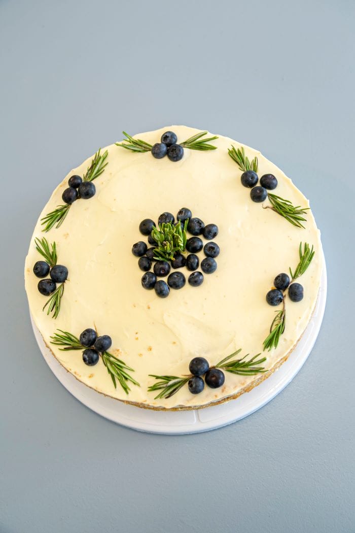 Espectacular tarta de arándanos de la cafetería Agrado